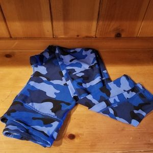 Re Activate Blue Camo Camo Workout leggings